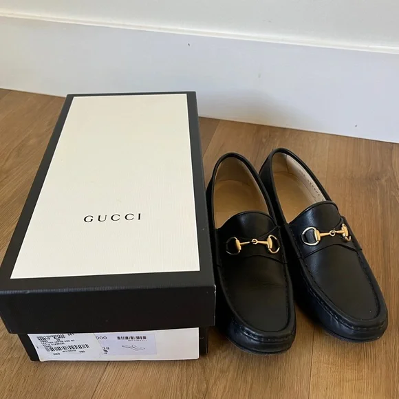 Gucci | Shoes | Gucci Womens Black Leather Horse Bit Loafers  display picture 3